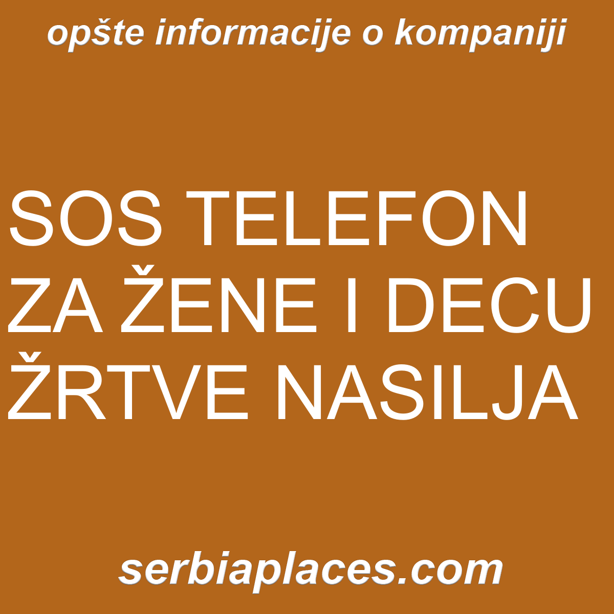 SOS TELEFON ZA ŽENE I DECU ŽRTVE NASILJA