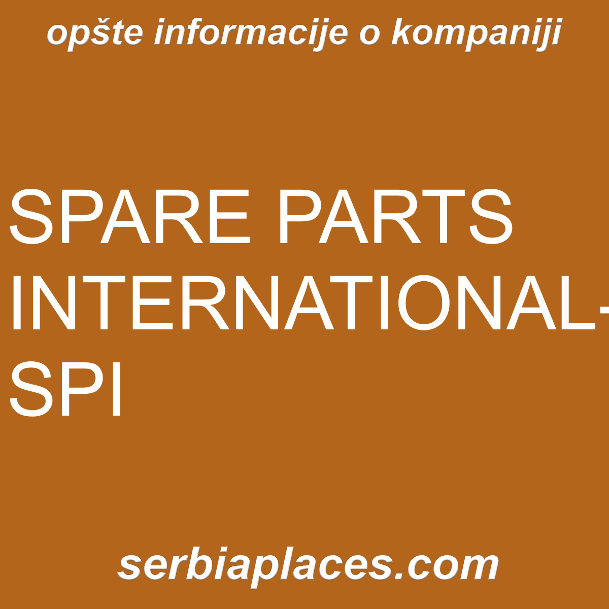 SPARE PARTS INTERNATIONAL-SPI