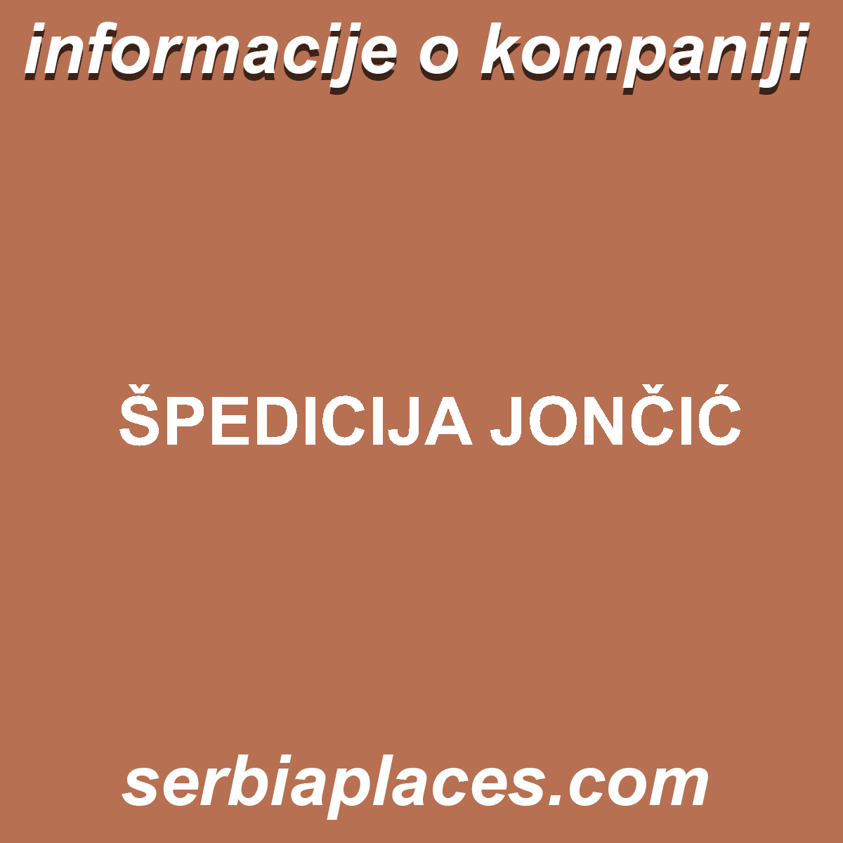 ŠPEDICIJA JONČIĆ