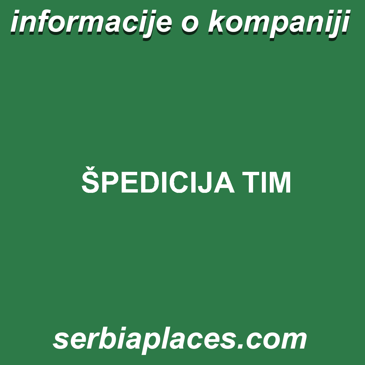 ŠPEDICIJA TIM