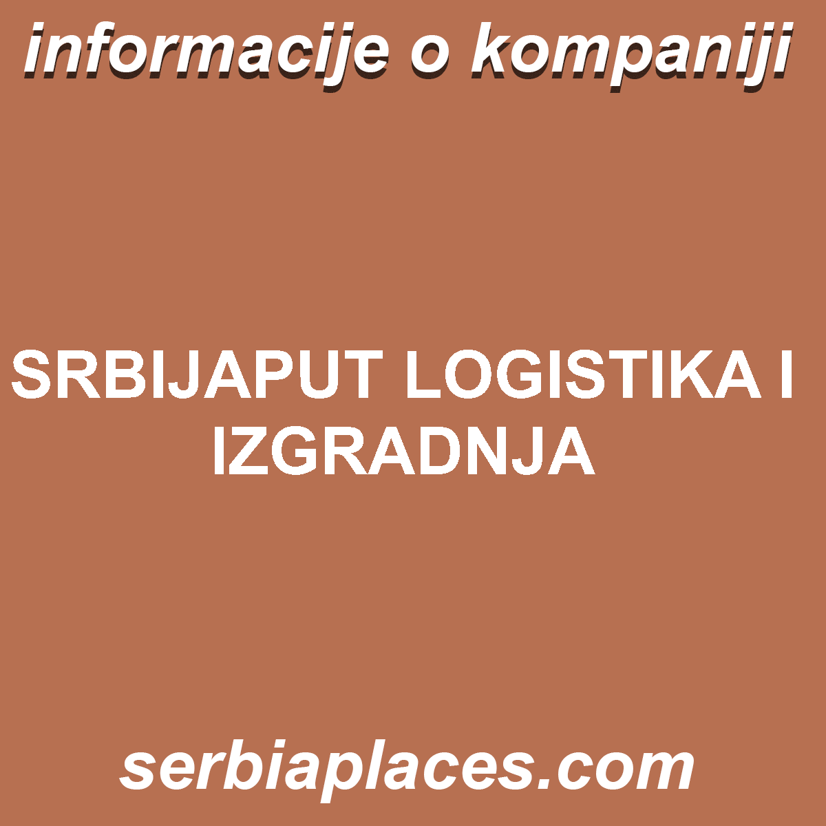 SRBIJAPUT LOGISTIKA I IZGRADNJA
