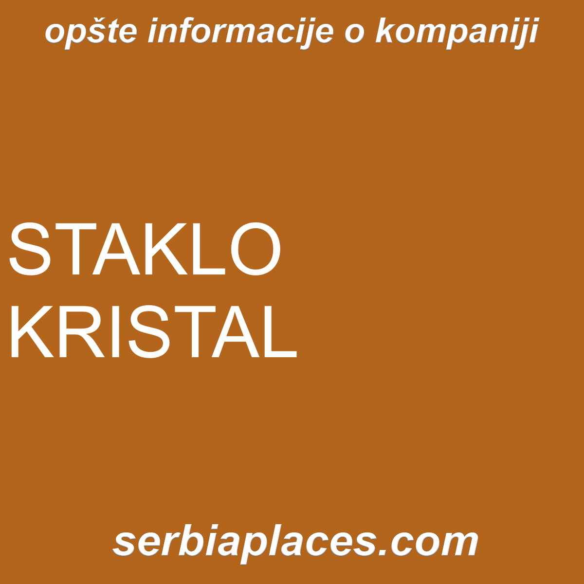 STAKLO KRISTAL