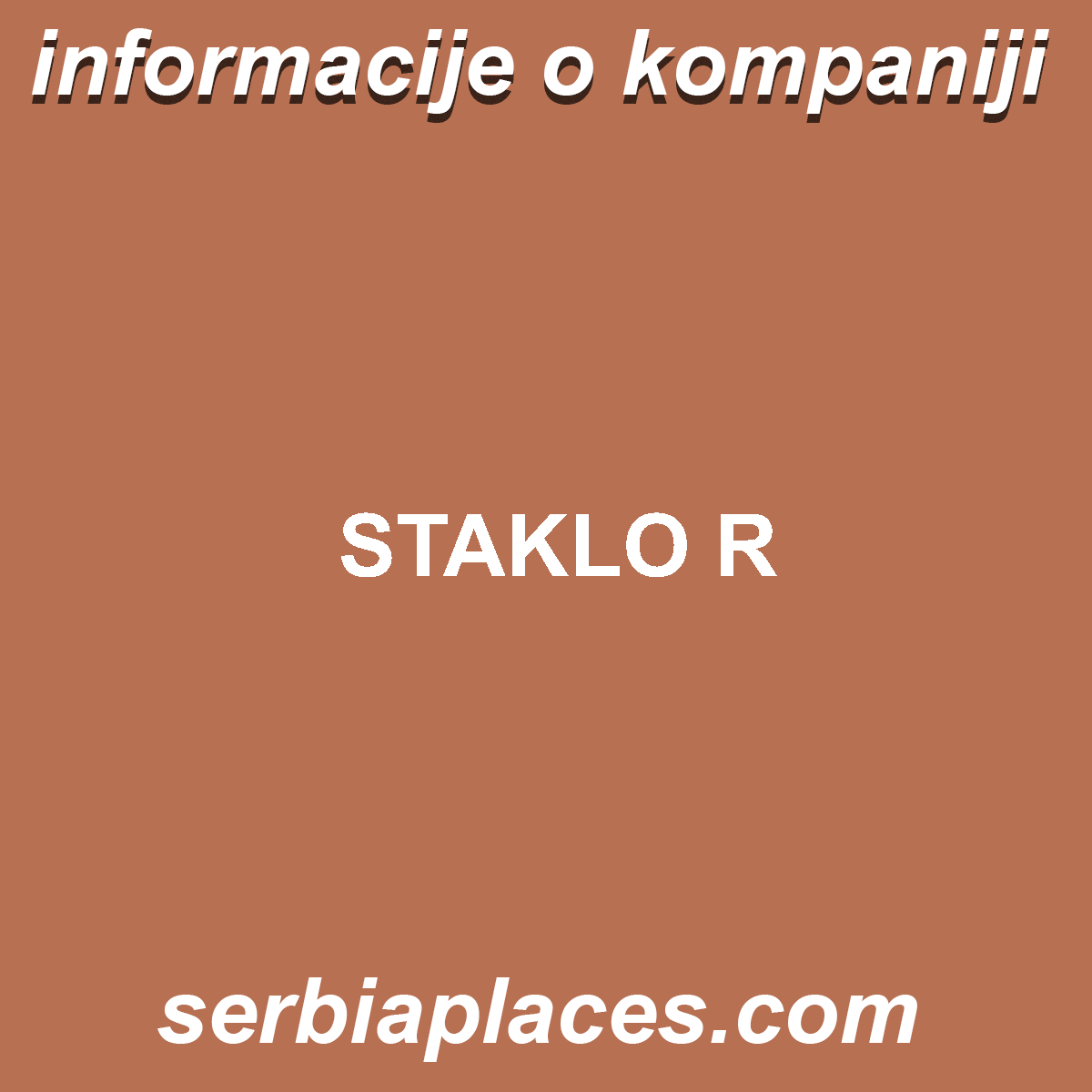 STAKLO R
