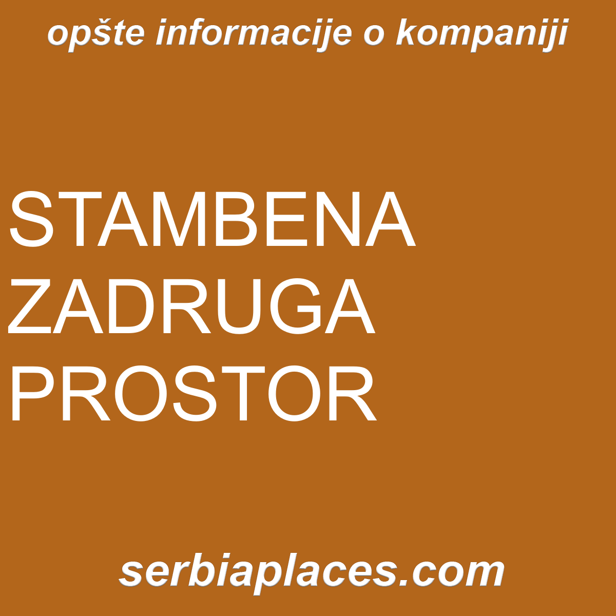 STAMBENA ZADRUGA PROSTOR