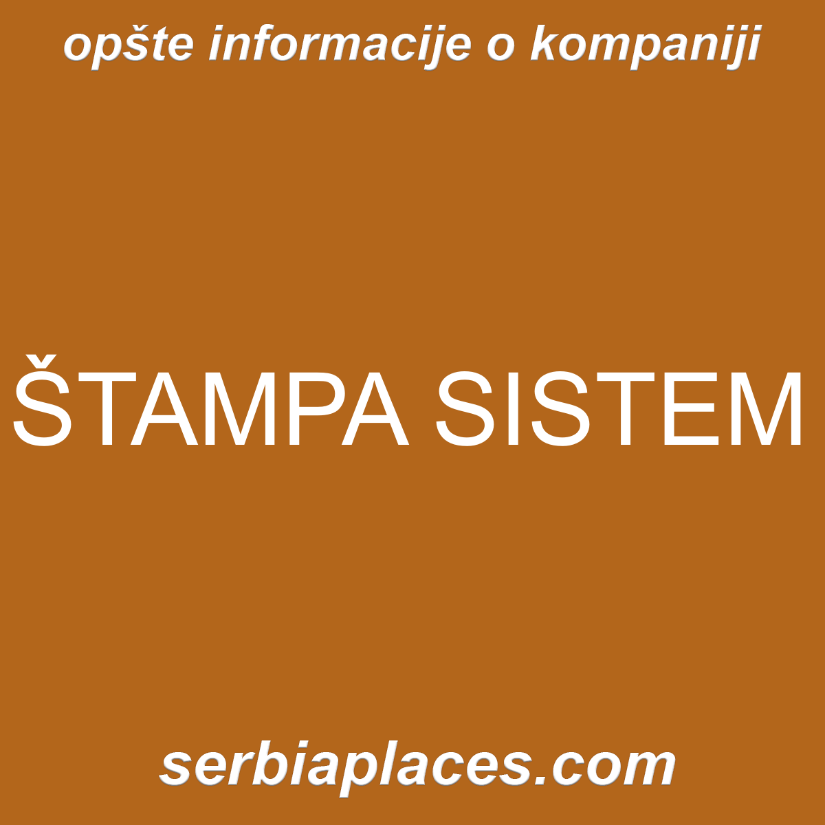 ŠTAMPA SISTEM