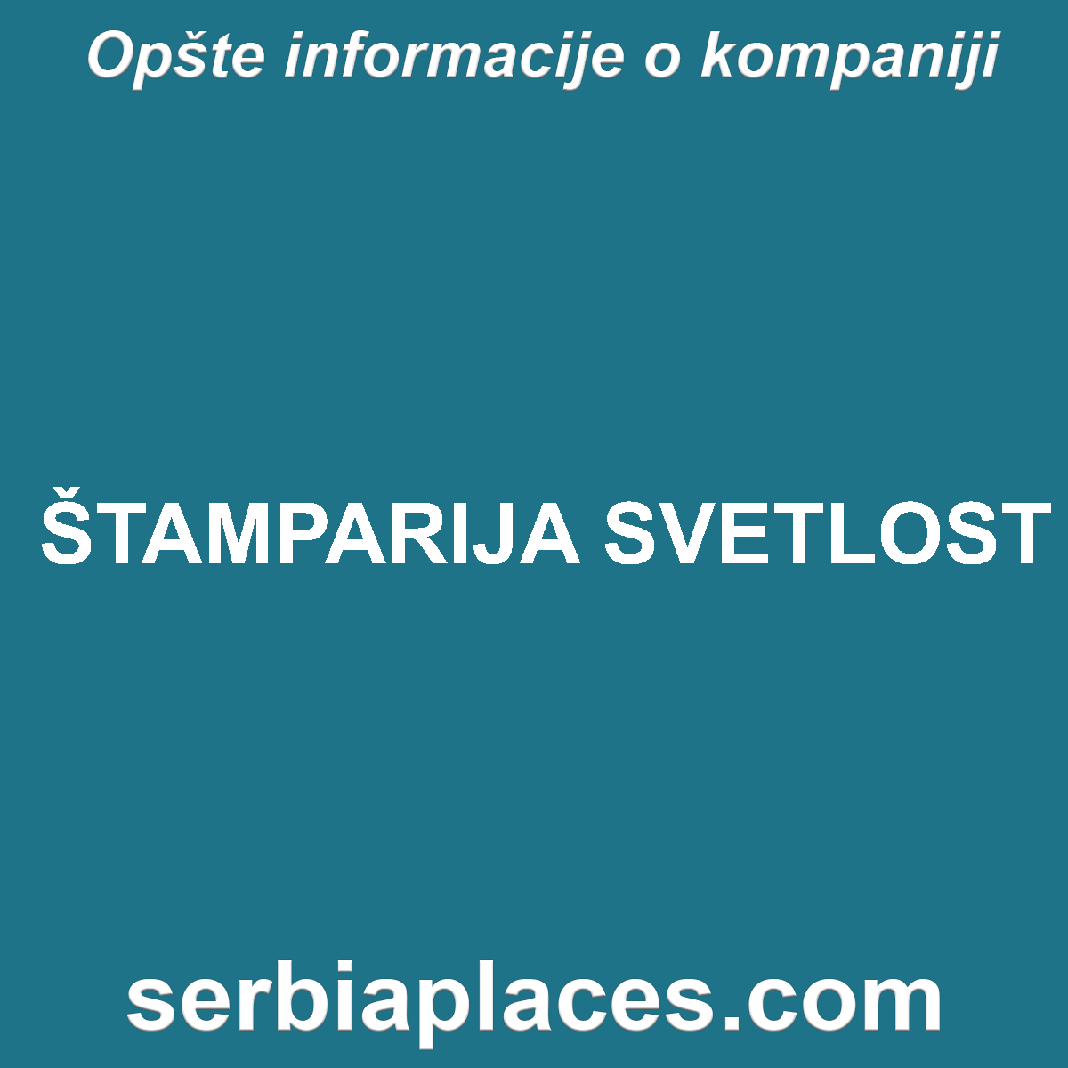 ŠTAMPARIJA SVETLOST