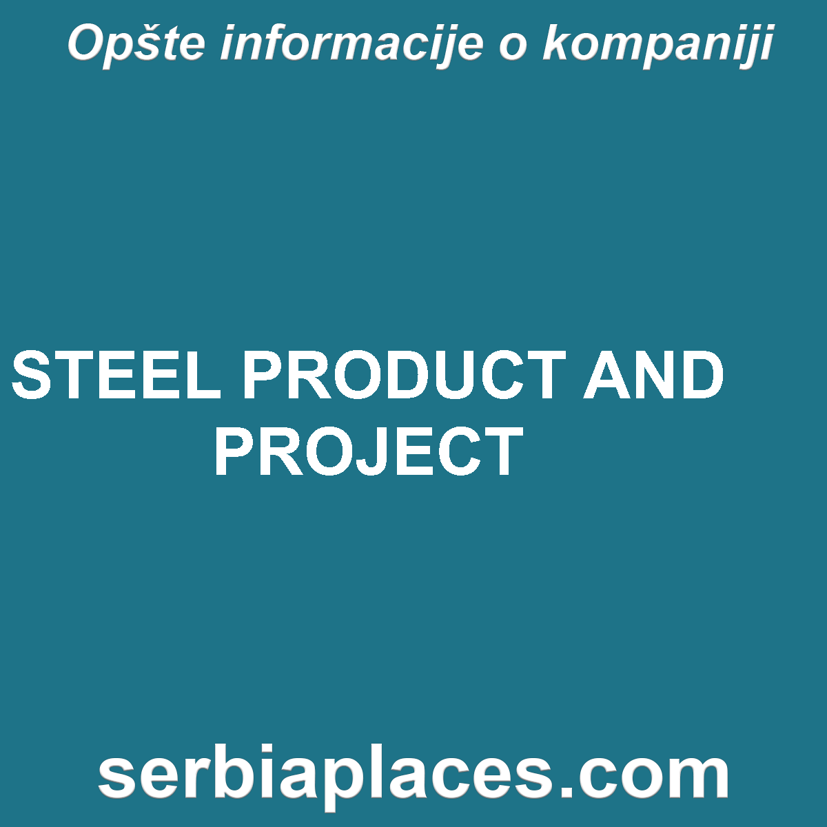 STEEL PRODUCT AND PROJECT