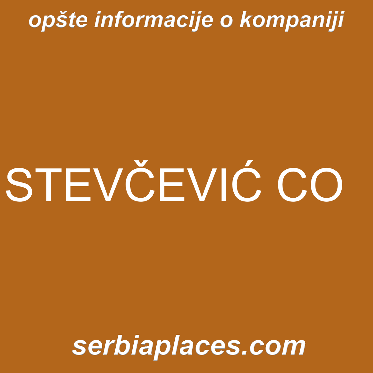 STEVČEVIĆ CO