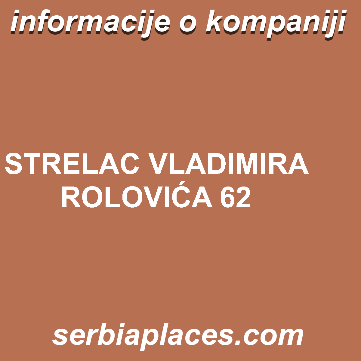 STRELAC VLADIMIRA ROLOVIĆA 62