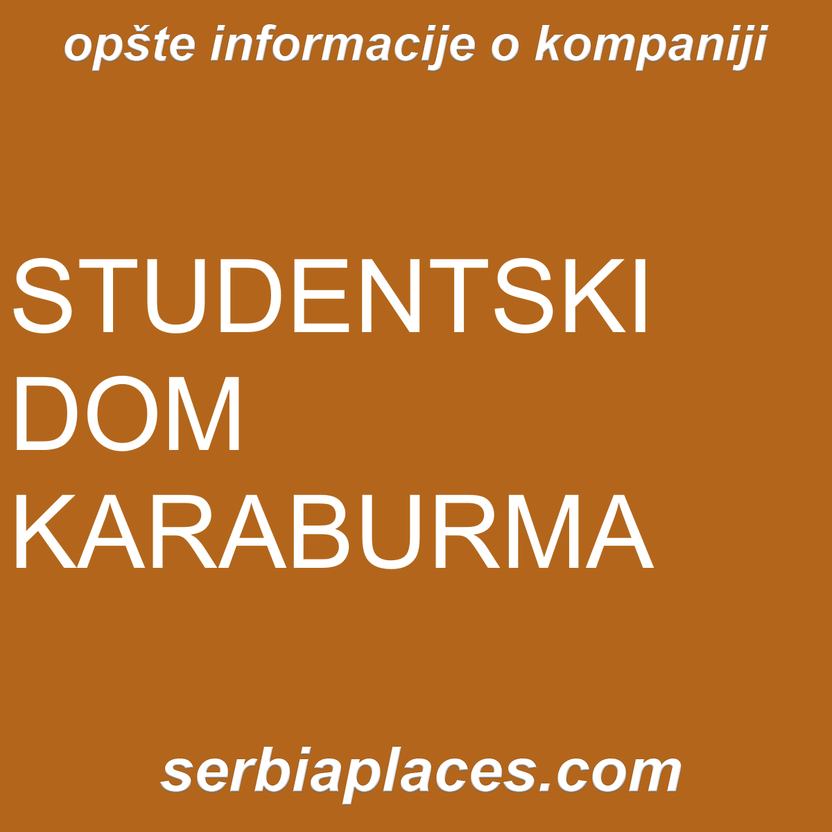STUDENTSKI DOM KARABURMA