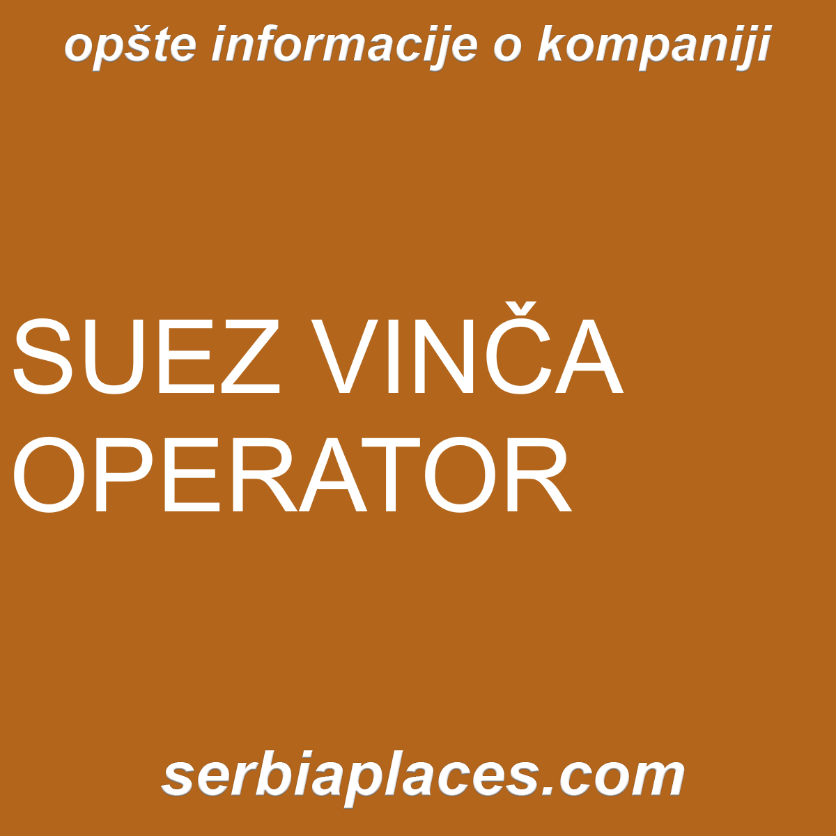 SUEZ VINČA OPERATOR