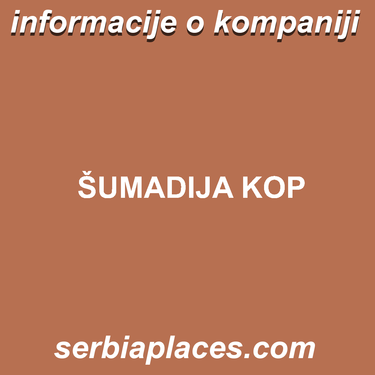 ŠUMADIJA KOP