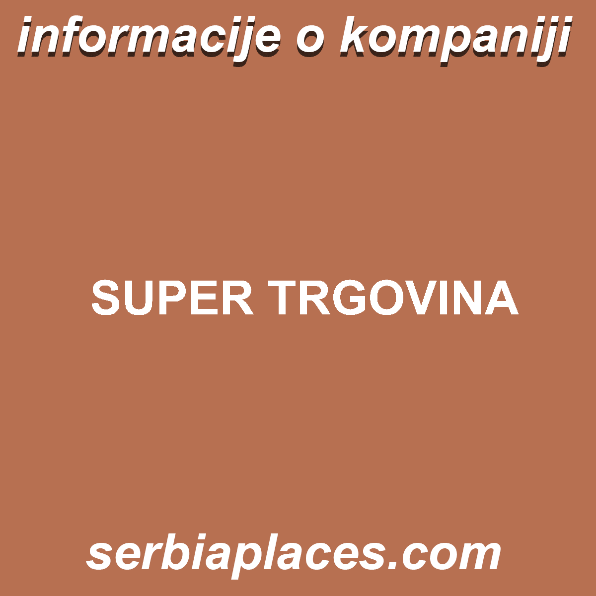 SUPER TRGOVINA