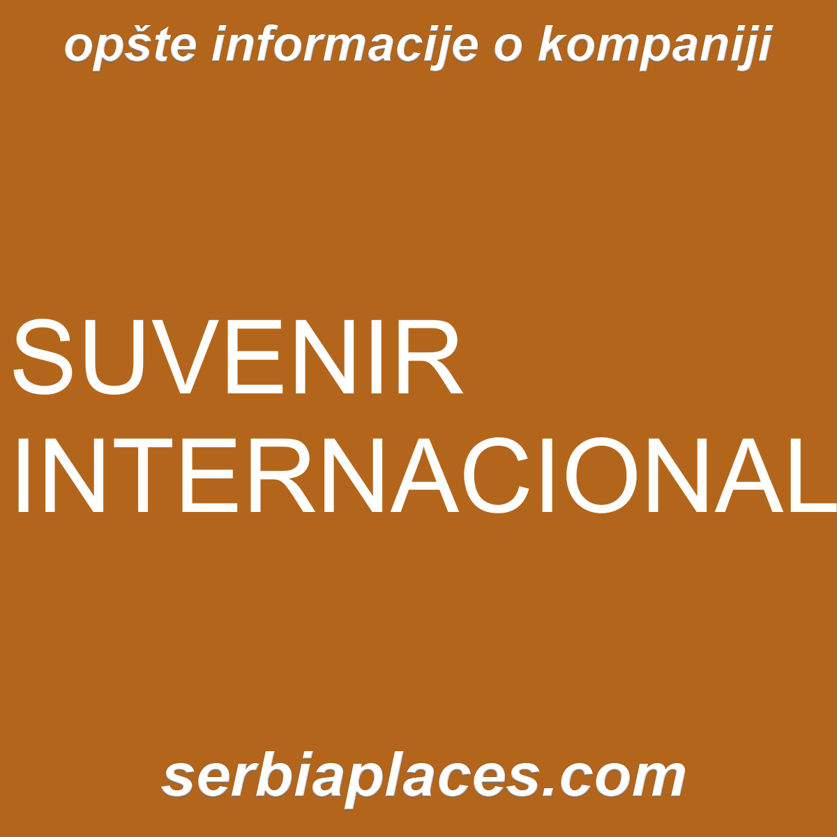SUVENIR INTERNACIONAL