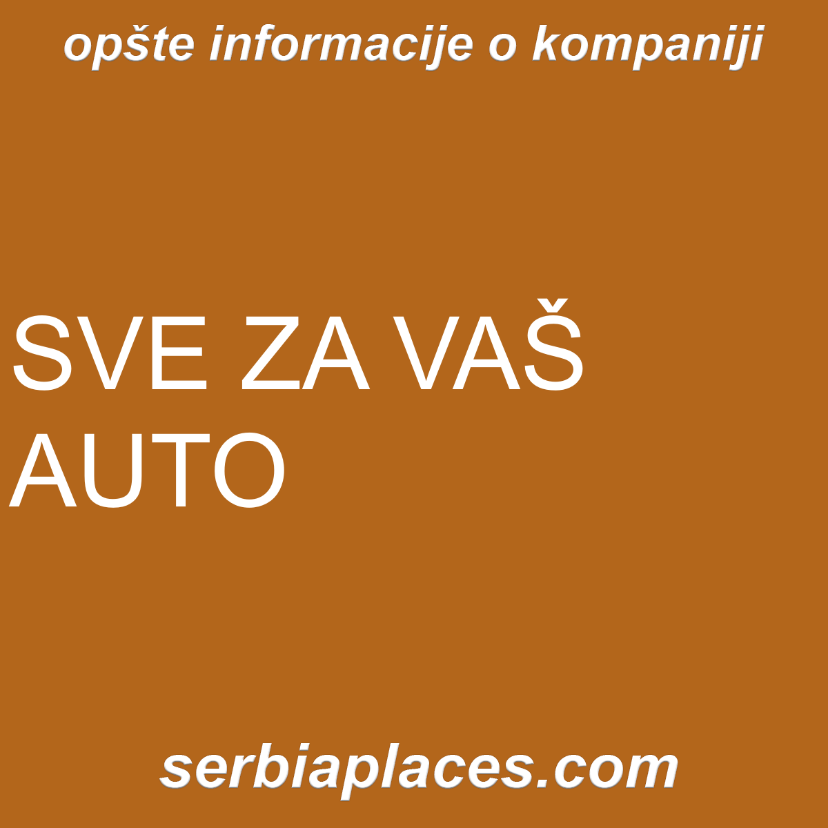 SVE ZA VAŠ AUTO