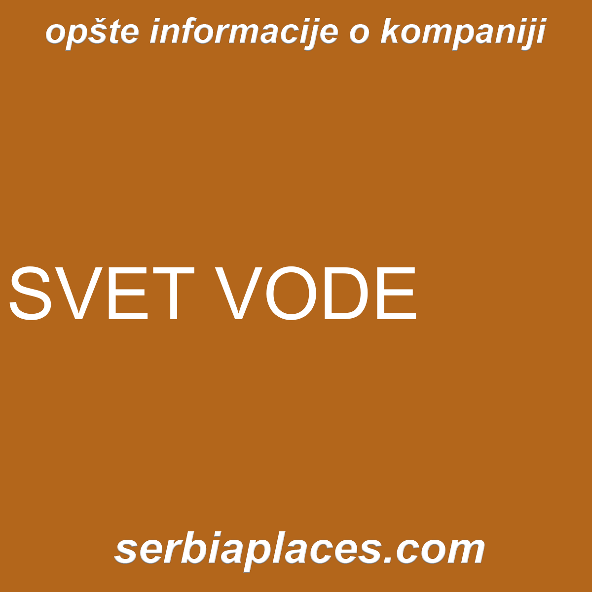 SVET VODE