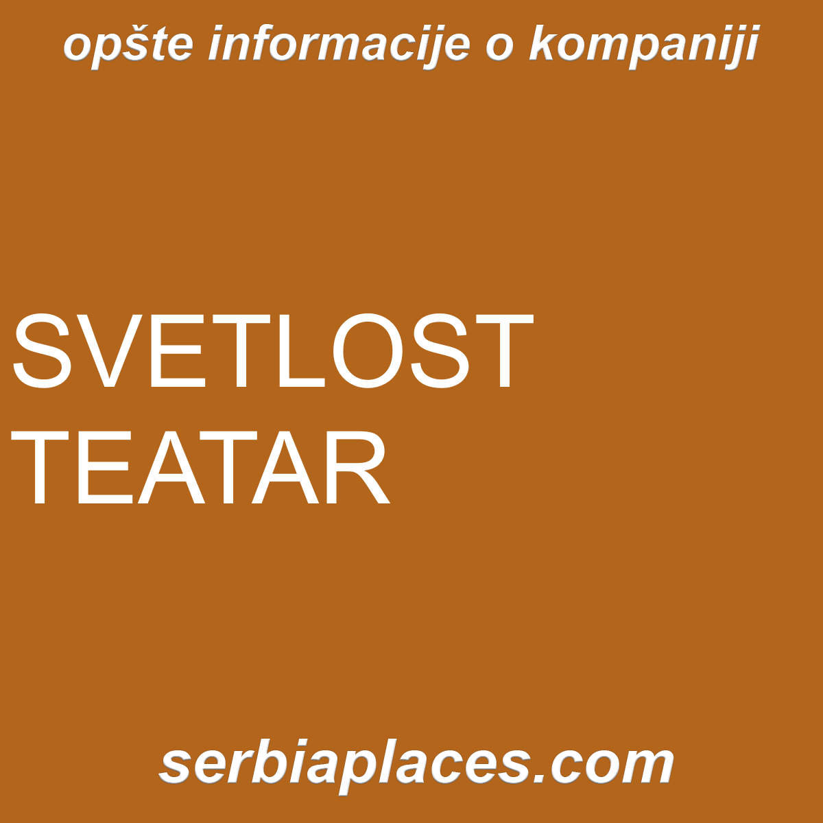 SVETLOST TEATAR