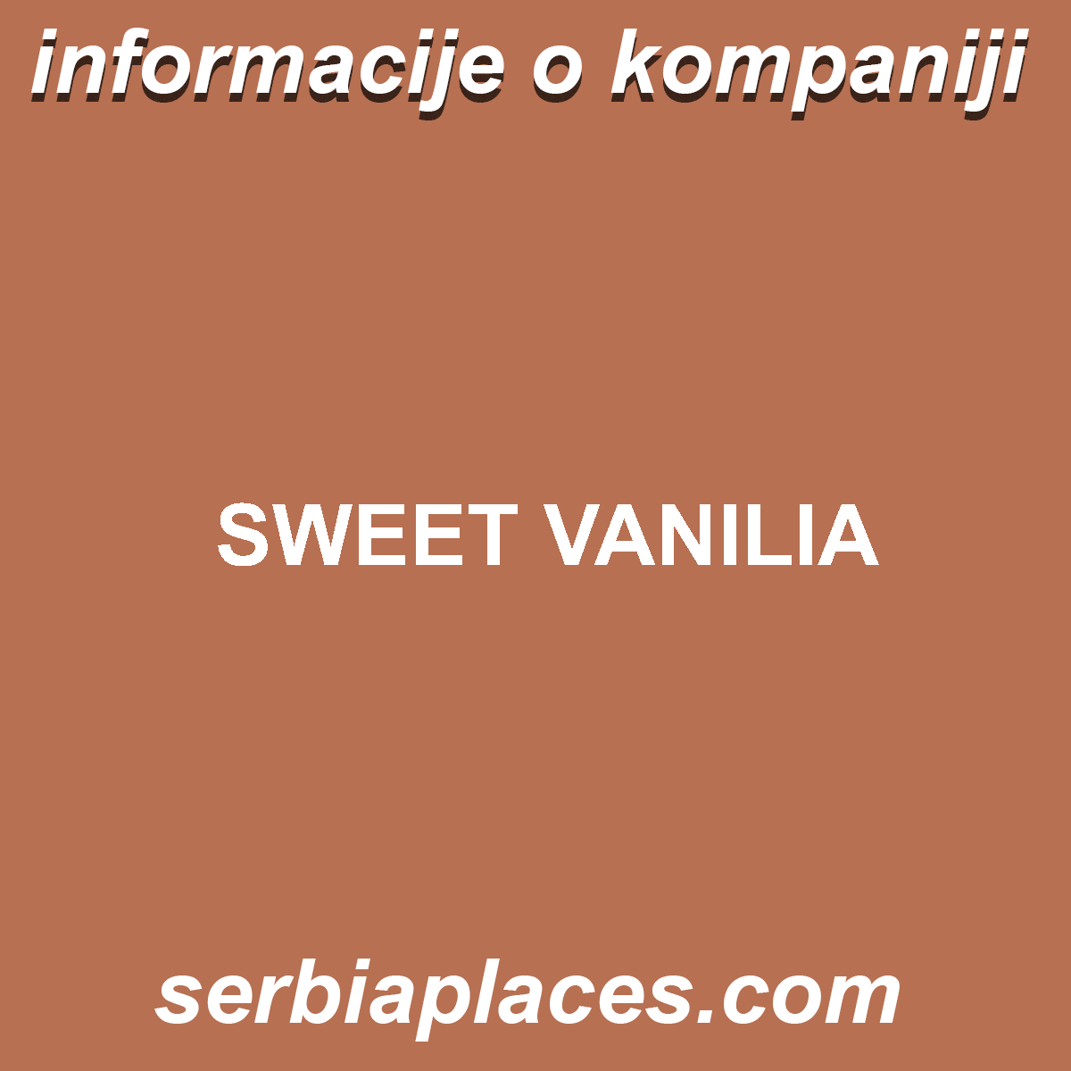 SWEET VANILIA