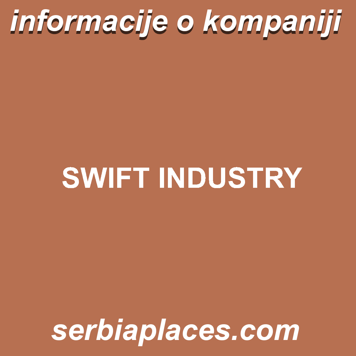 SWIFT INDUSTRY
