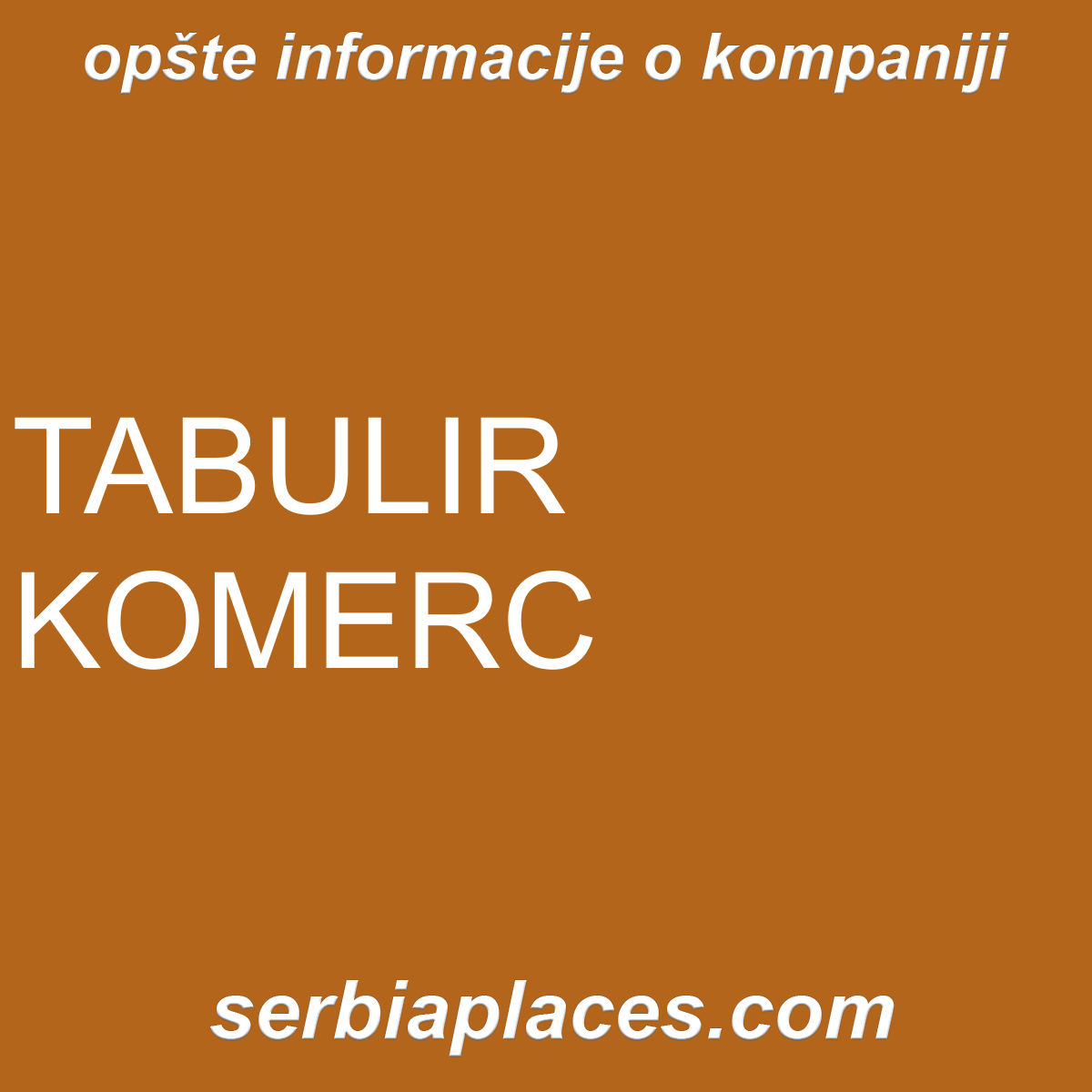 TABULIR KOMERC