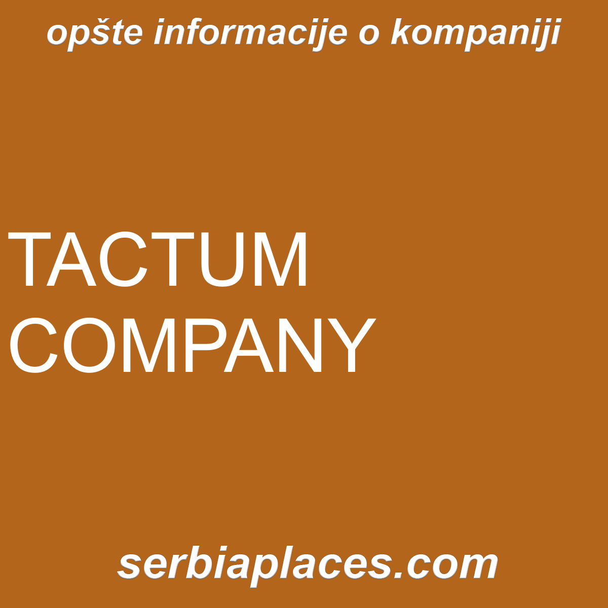 TACTUM COMPANY