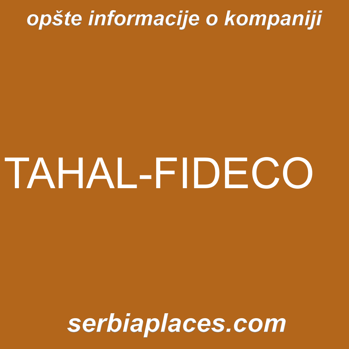 TAHAL-FIDECO