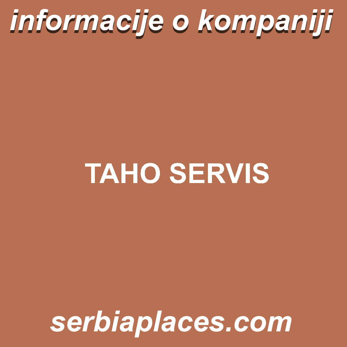 TAHO SERVIS