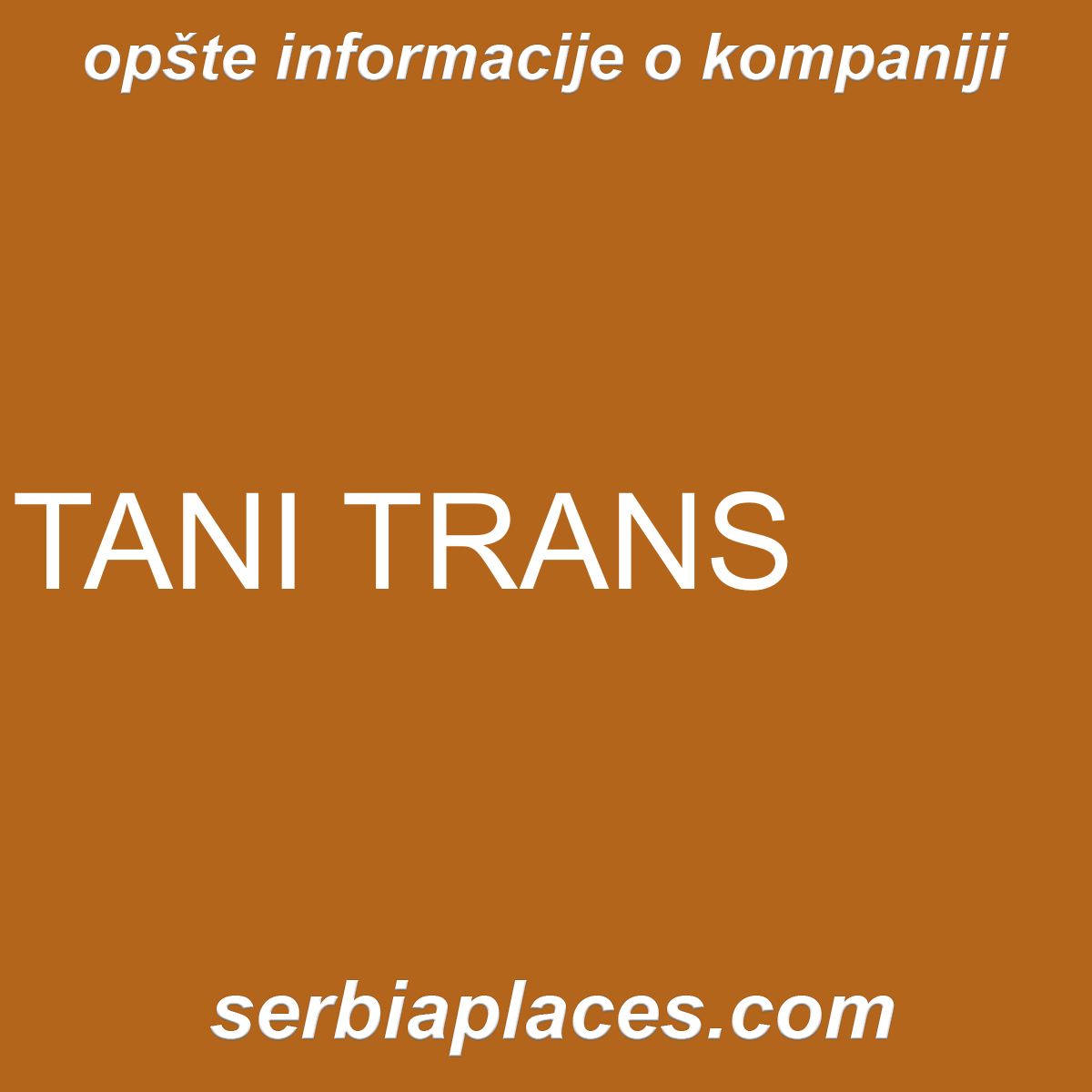 TANI TRANS