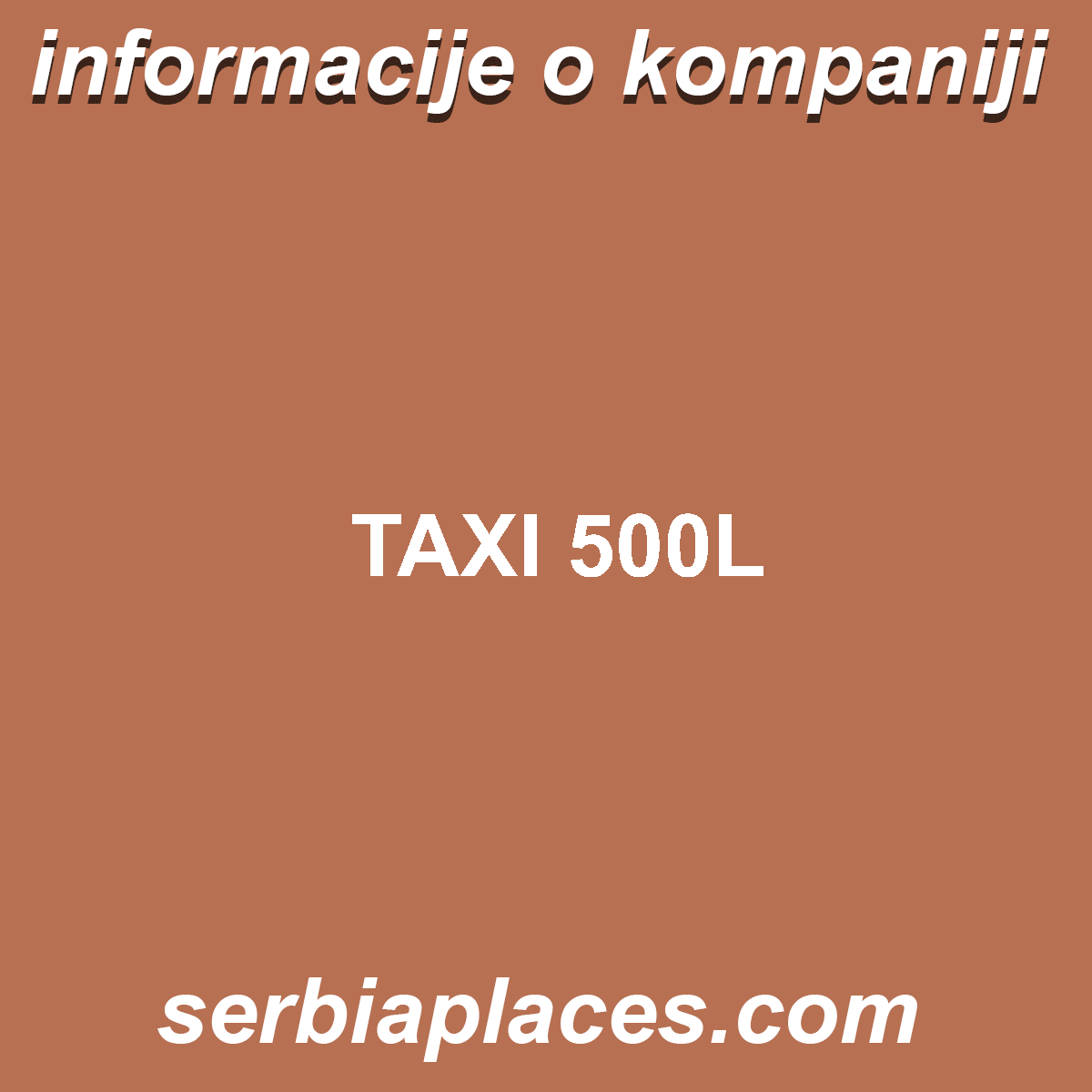 TAXI 500L