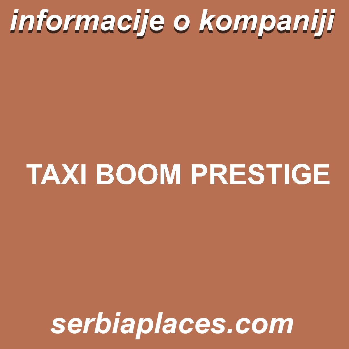 TAXI BOOM PRESTIGE