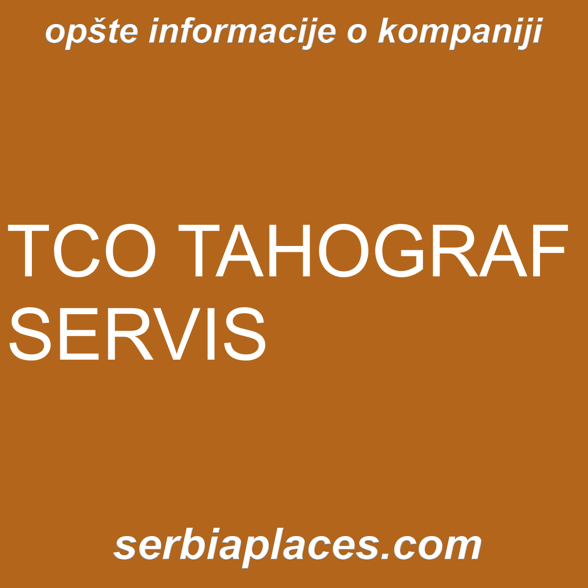 TCO TAHOGRAF SERVIS
