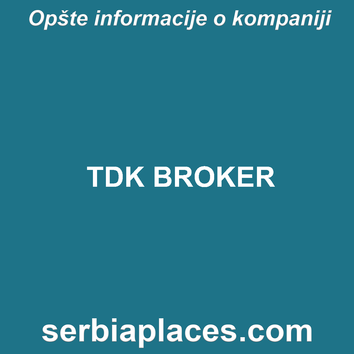 TDK BROKER