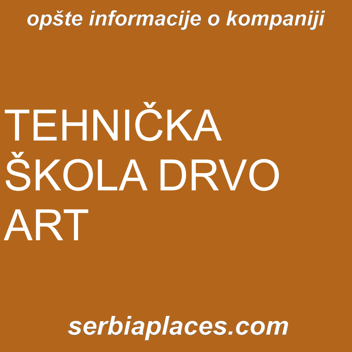 TEHNIČKA ŠKOLA DRVO ART