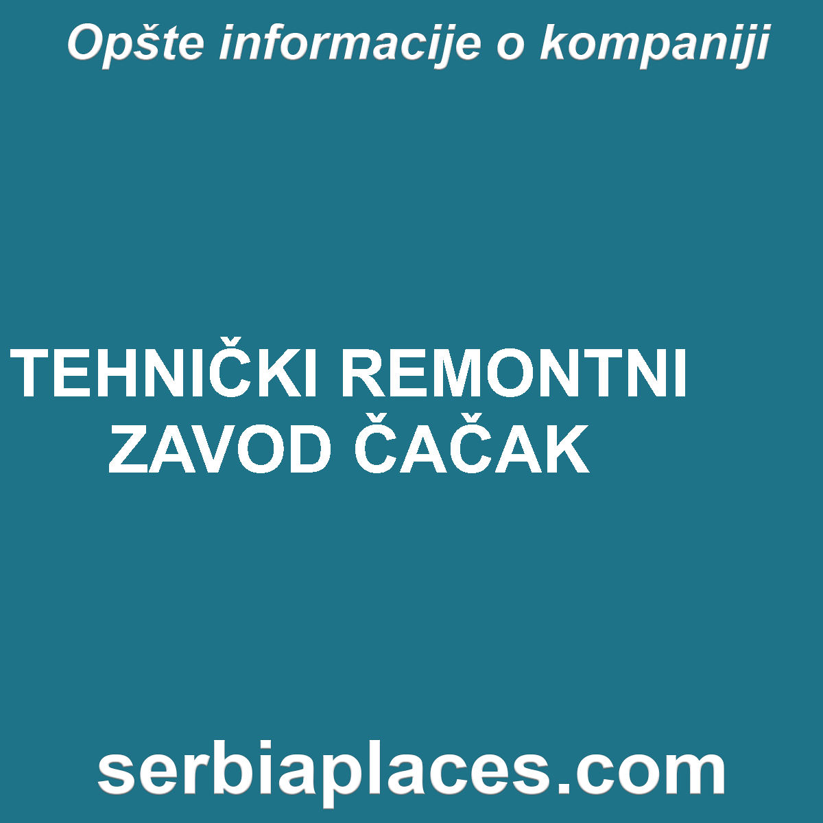 TEHNIČKI REMONTNI ZAVOD ČAČAK