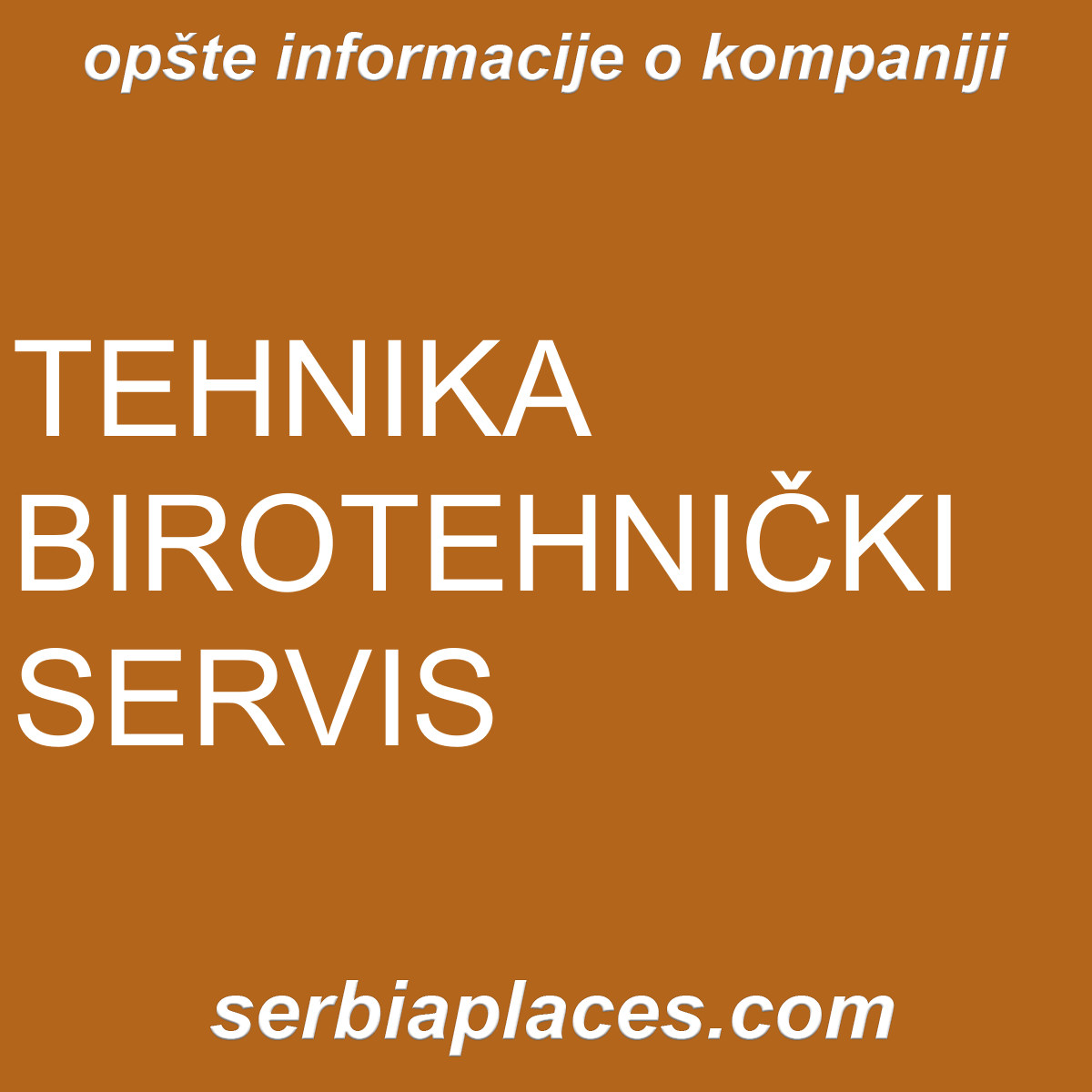 TEHNIKA BIROTEHNIČKI SERVIS