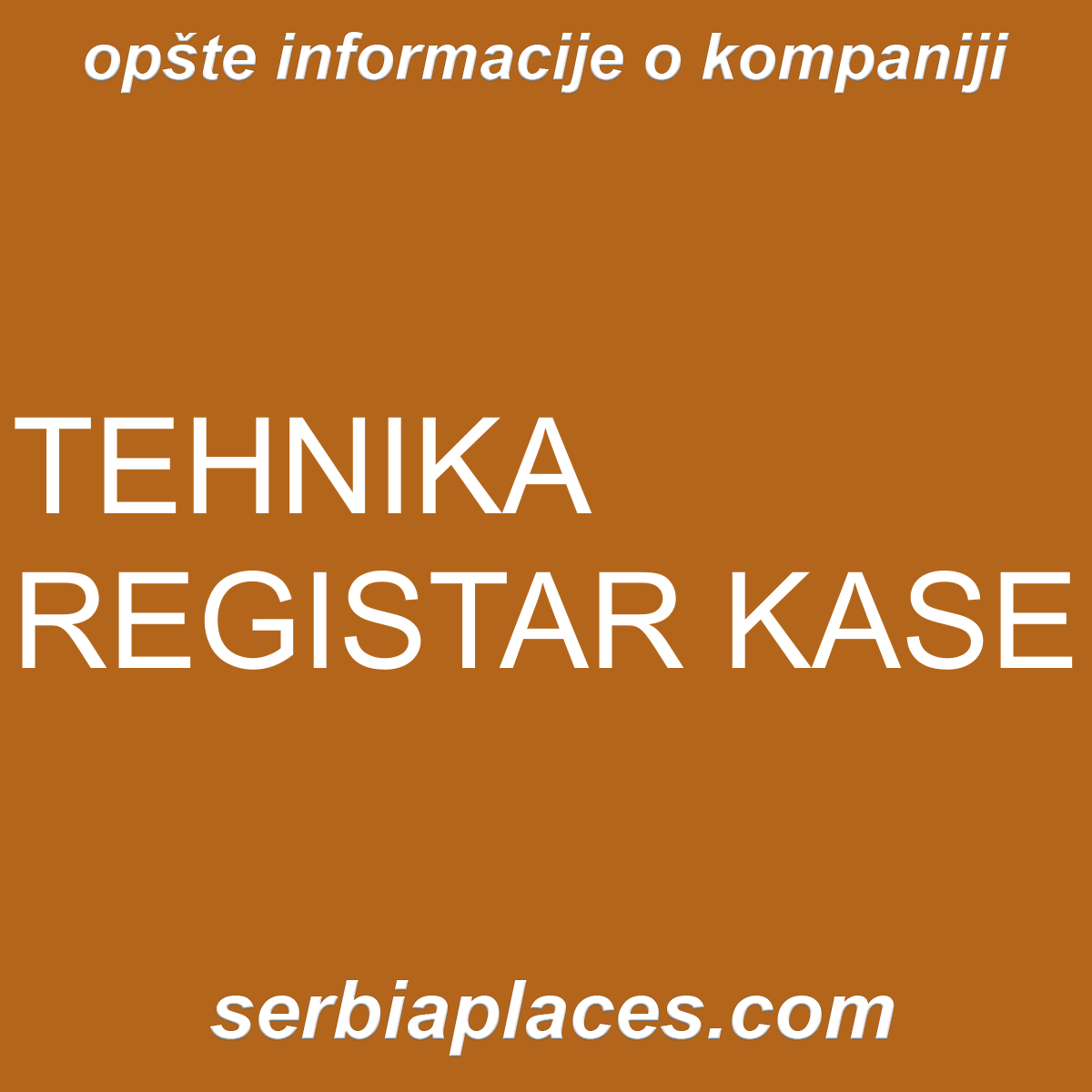 TEHNIKA REGISTAR KASE
