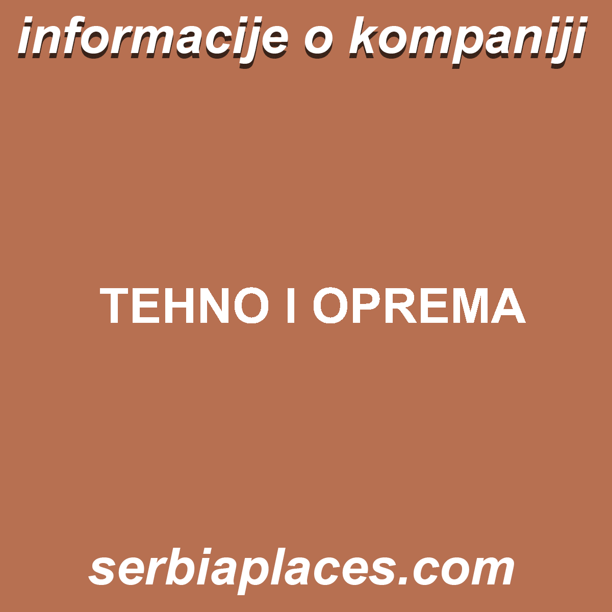 TEHNO I OPREMA