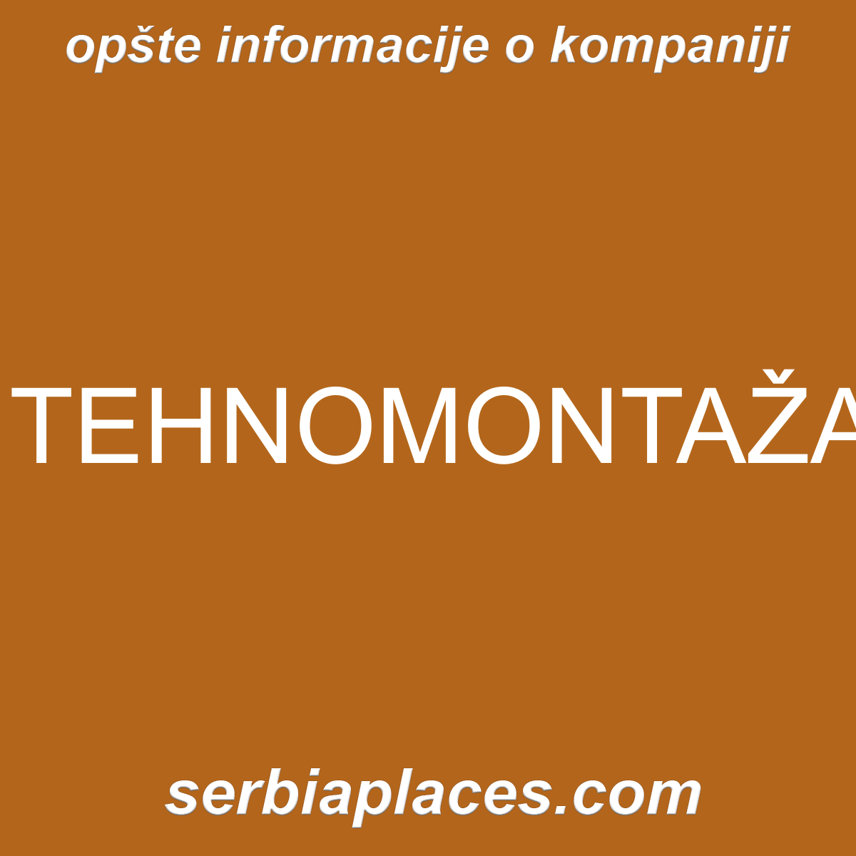 TEHNOMONTAŽA