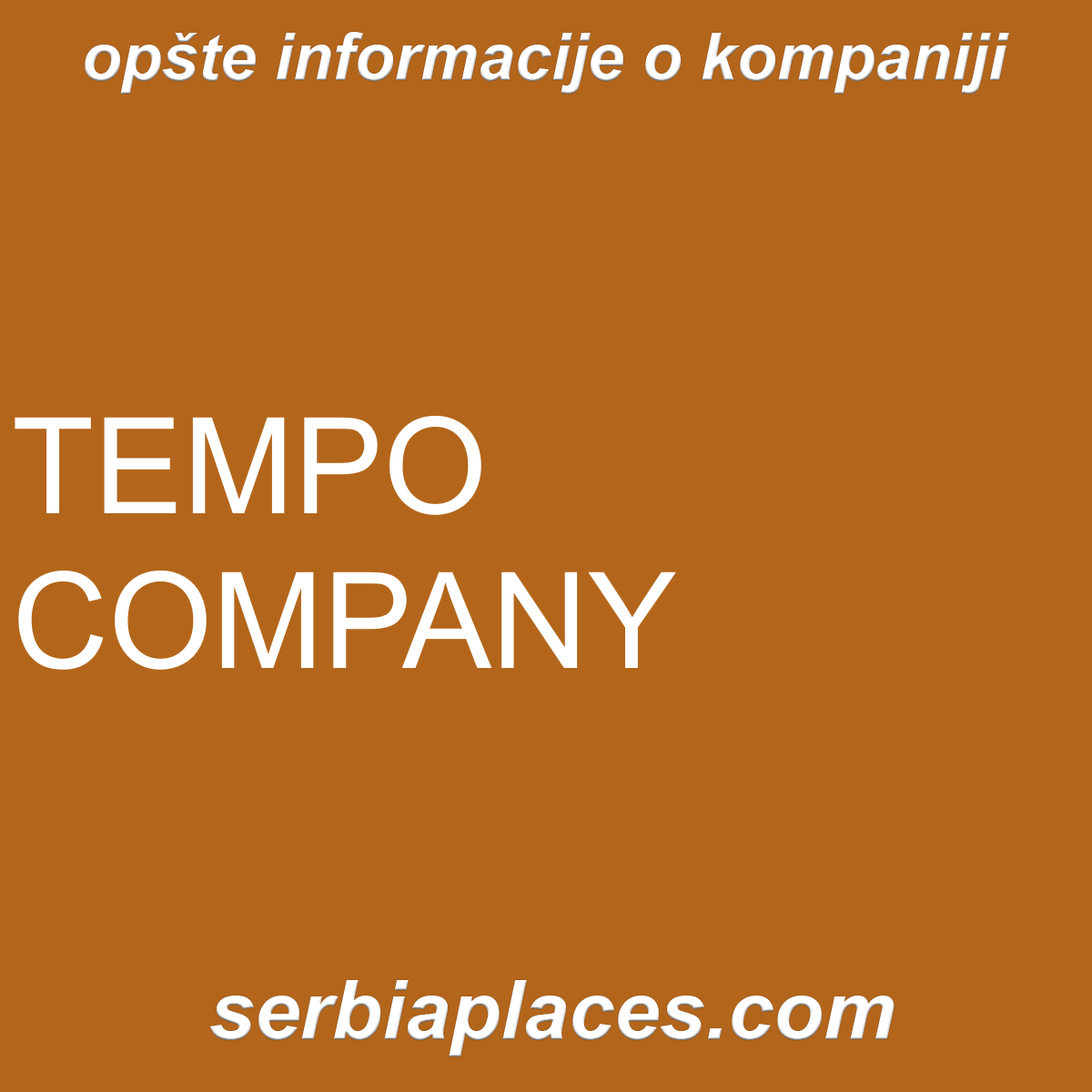 TEMPO COMPANY