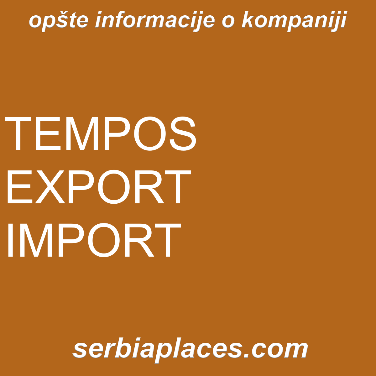 TEMPOS EXPORT IMPORT