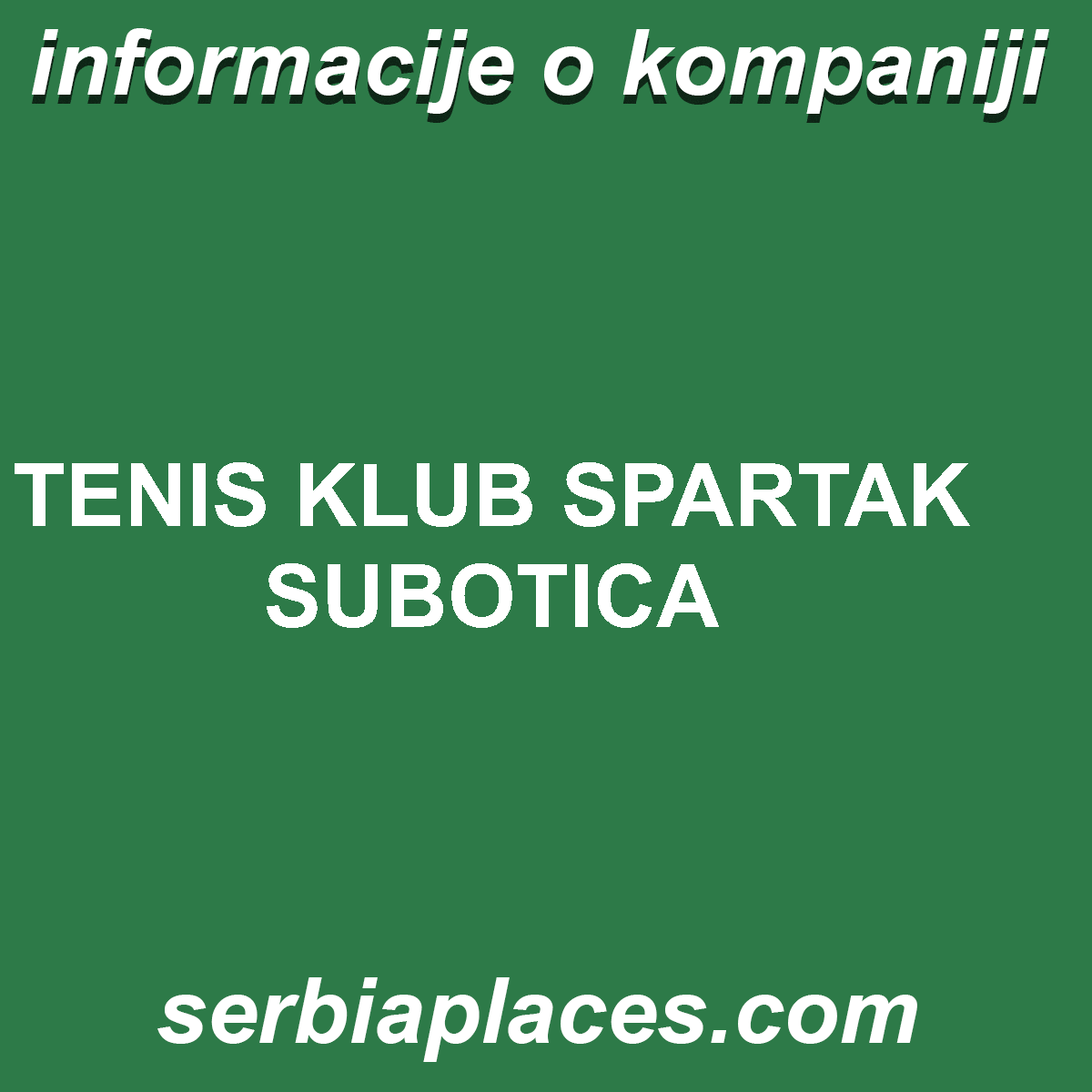 TENIS KLUB SPARTAK SUBOTICA