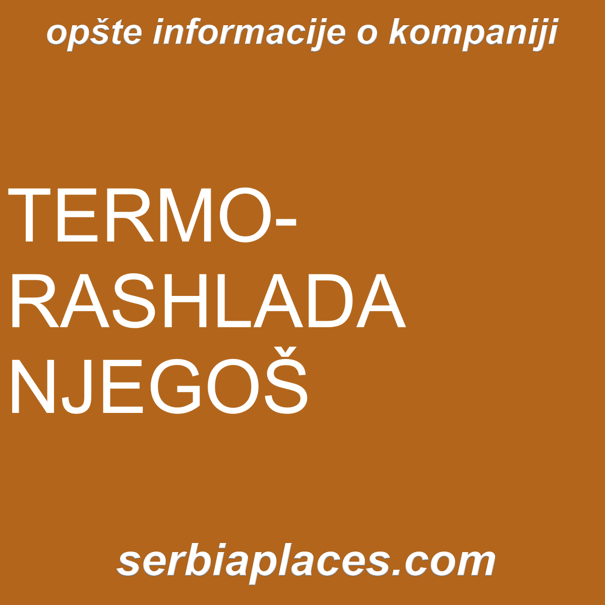 TERMO-RASHLADA NJEGOŠ