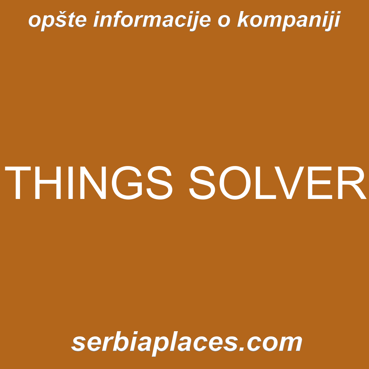 THINGS SOLVER