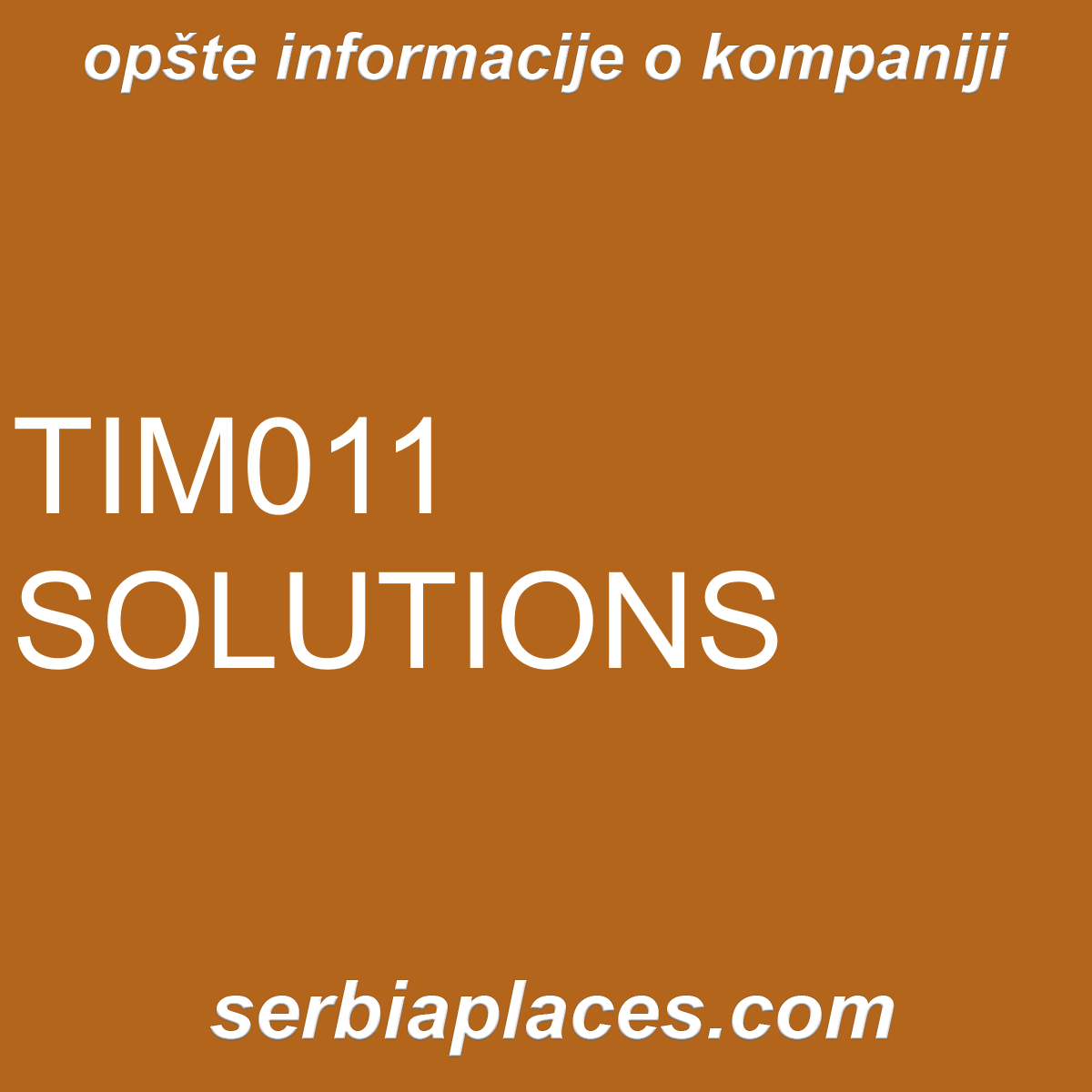 TIM011 SOLUTIONS