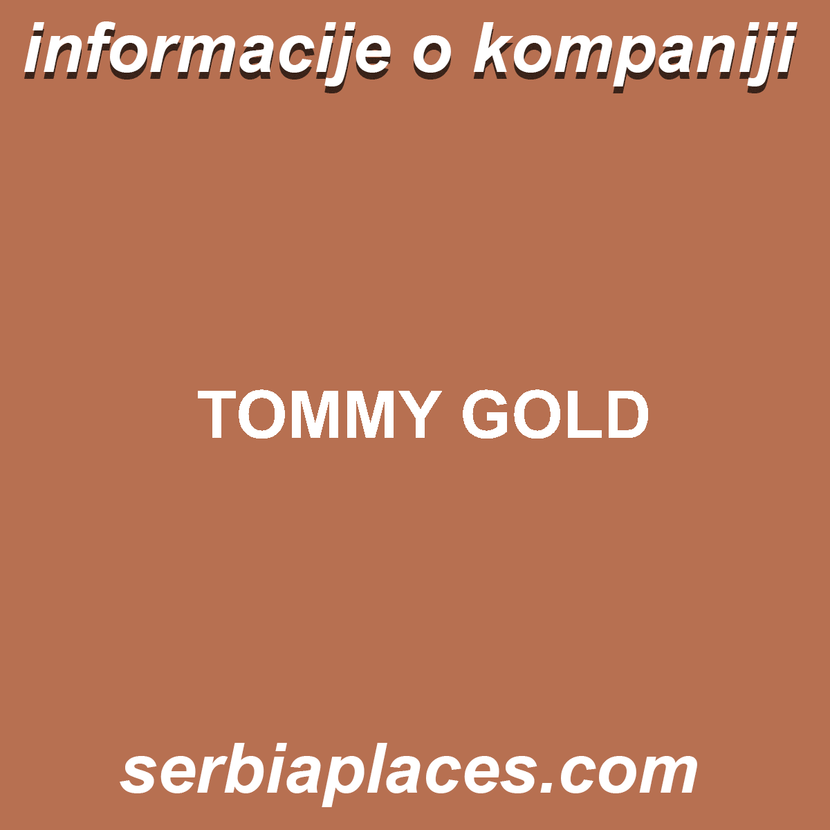 TOMMY GOLD