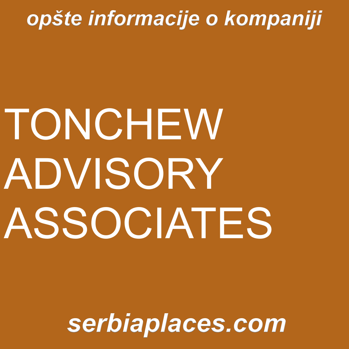 TONCHEW ADVISORY ASSOCIATES