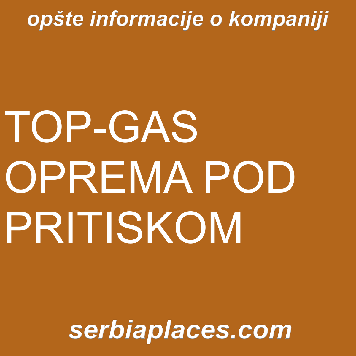 TOP-GAS OPREMA POD PRITISKOM