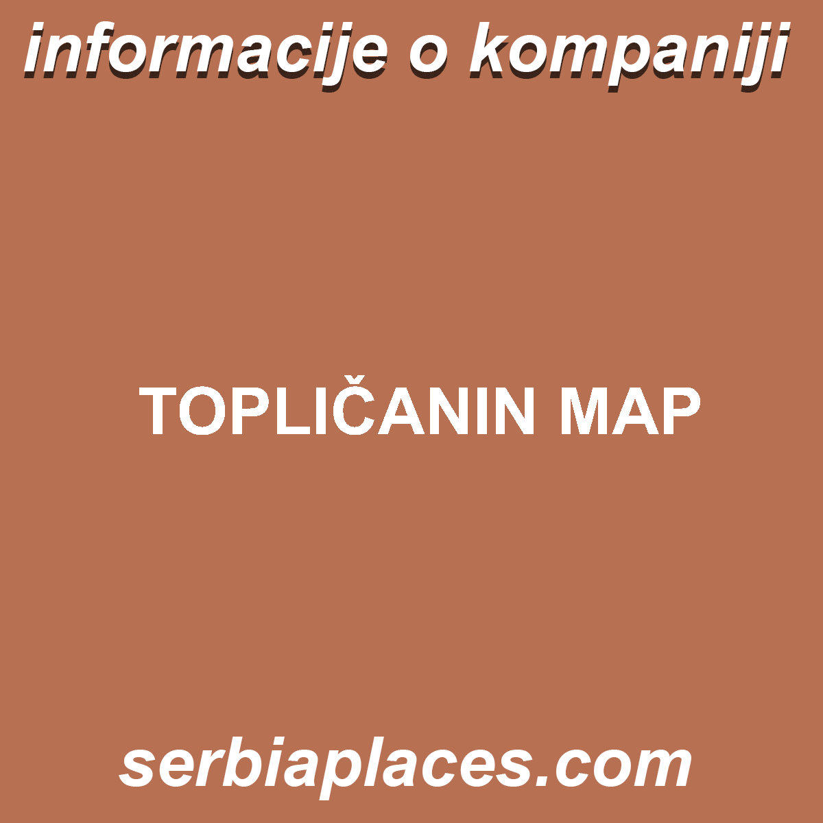 TOPLIČANIN MAP