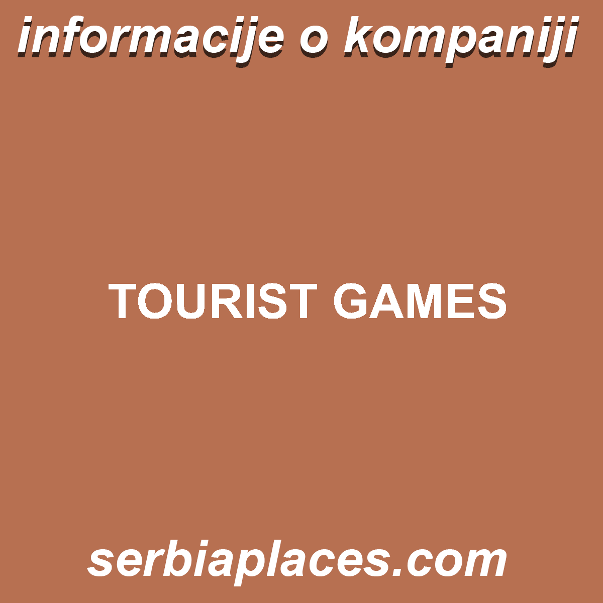 TOURIST GAMES