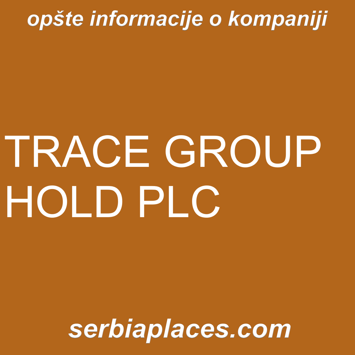 TRACE GROUP HOLD PLC